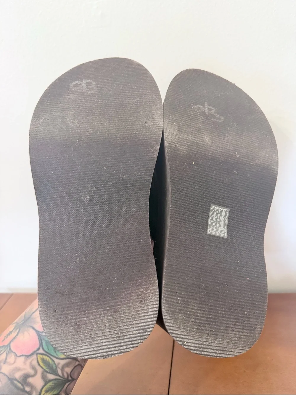 Y2K Rocket Dog Crush Platform Brown Wedge Flip-Flops Chunky 8.5 US Grunge Punk